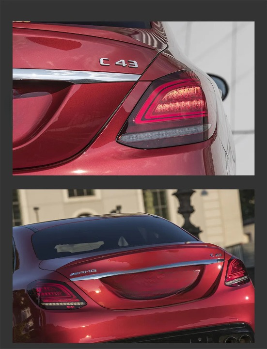 Upgrade Complete Tail Light Assy Set (Upgrade Normal To LED Upgrade) Plug And Play No Need To Change Bumper Compatible With Mercedes Benz W205 (2015-18) Tag No.7