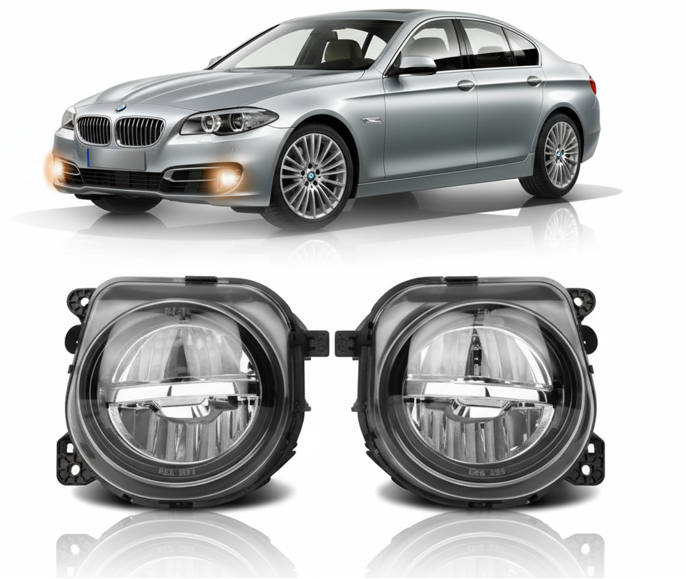 Fog Lamp Fog Light Compatible With BMW 5 Series F10 2014-2017 Fog Lamp Fog Light Left 63177311293 & Right 63177311294 Tag-FO-54