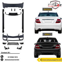 Complete Conversion Bumper Kit Compatible With Mercedes Benz C Class W204 (2011-2014)  Upgrade To Amg C63 Amg Bumper (Shipping Cost Not Included In Price)