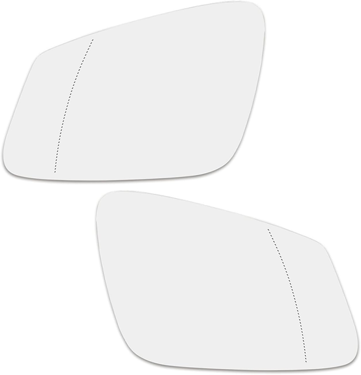 Side Rearview Wing Side Mirror Glass Left 51167251583 & Right 51167251584 Compatible With BMW 5 Series F10 & 5 Gran Turismo (F07) (2010-2013)