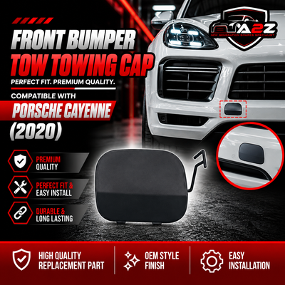 Front Bumper Tow Towing Cap Cover Hook Left 9Y0807155G2X 9Y0807155 Right 9Y0807156G2X 9Y0807156 Compatible with PORSCHE CAYENNE 2020