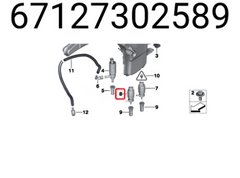 Wiper Washer Pump Motor 67127302589 Compatible With BMW 3 Series (E90,F30, F80 E91 E92) & 5 Series E60 &  7 Series (E65, E66, E67) & X1 (E84)
