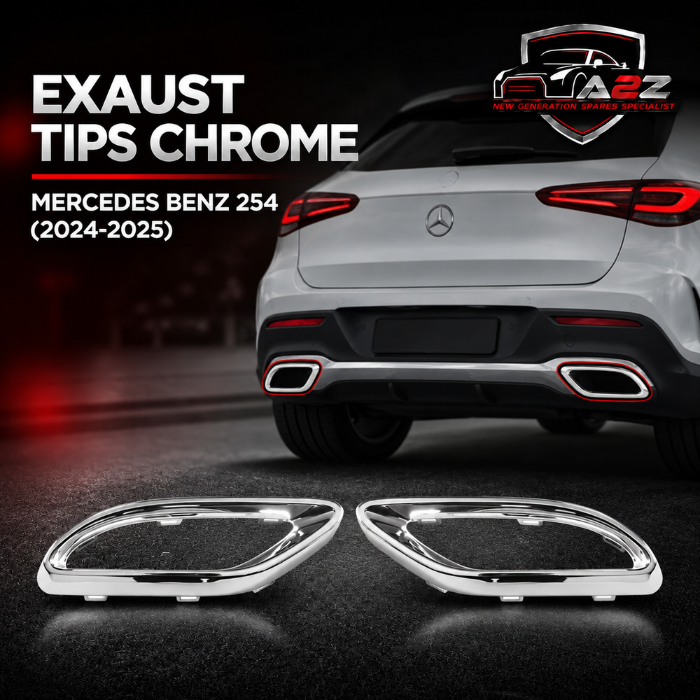 Exaust Tips Chrome Left 2548858300 & Right 2548558400 Compatible With Mercedes Benz (254) (2024-2025) Tag No.296