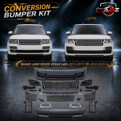 Conversion Bumper Body Kit Compatible With Range Land Rover Vogue 2013-2017 Upgrade To Land Rover Vogue 2018-2022  (Shipping Cost Not Included In Price)