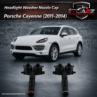 Headight Wassher Nozzle Cap Set Left 95862816100 & Right 95862816200 Compatible With Porsche Cayenne (2011-2014)