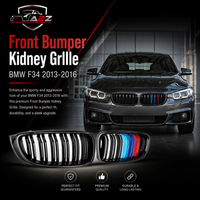 Front Bumper Kidney Grille Left & Right 51137294809 Compatible With BMW  3 Series F34 GT 2013-2016 Tag No.98