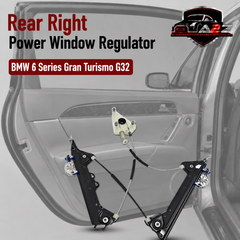 Rear Right Power Window Regulator 51358494806 Compatible with BMW 6 Series Gran Turismo G32