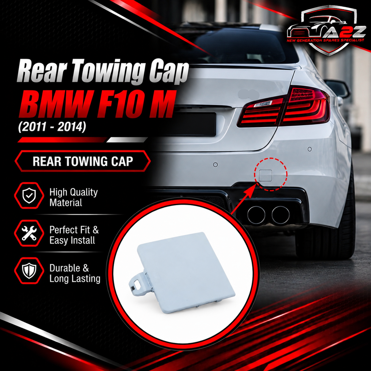 Rear Towing Cap. Ref No 51128049242 Compatible With BMW = F10 M (2011-14) Tag No: 413