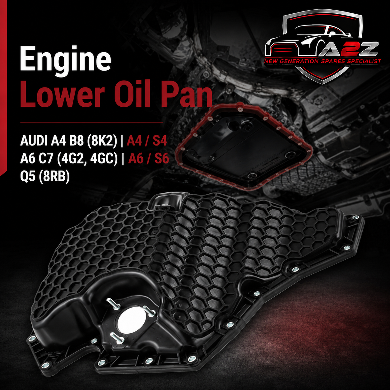 Engine Lower Oil Pan 06L103598AG 06L103598F 06L103598J 06L103600F Compatible With AUDI A4 B8 (8K2) | A4 / S4 A6 C7 (4G2, 4GC) | A6 / S6 Q5 (8RB)