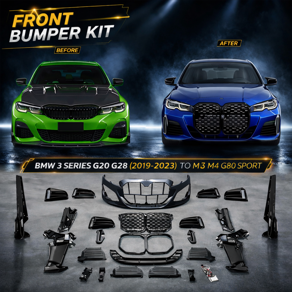 A To Z Compatible With BMW 3 Series G20 G28 (2019-2023) Upgrade Convert To M3 M4 G80 M Sports Body Kit Bumper Grill CC-5983 (Shipping Cost Not Included In Price)