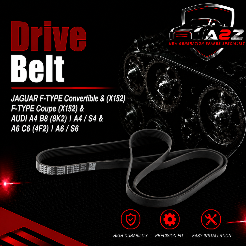 Drive Belt T2R10142 Compatible With JAGUAR F-TYPE Convertible & (X152) F-TYPE Coupe (X152) & AUDI A4 B8 (8K2) | A4 / S4 & A6 C6 (4F2) | A6 / S6
