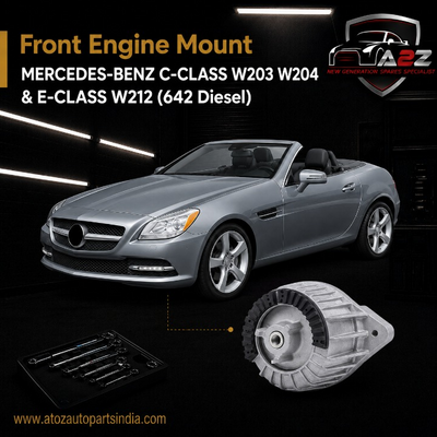 Front Engine Mount Set Compatible With MERCEDES-BENZ C-CLASS W203 W204 & E-CLASS W212 (642 Diesel) Engine Mount Left  A2042400417 & Right  A2042400317