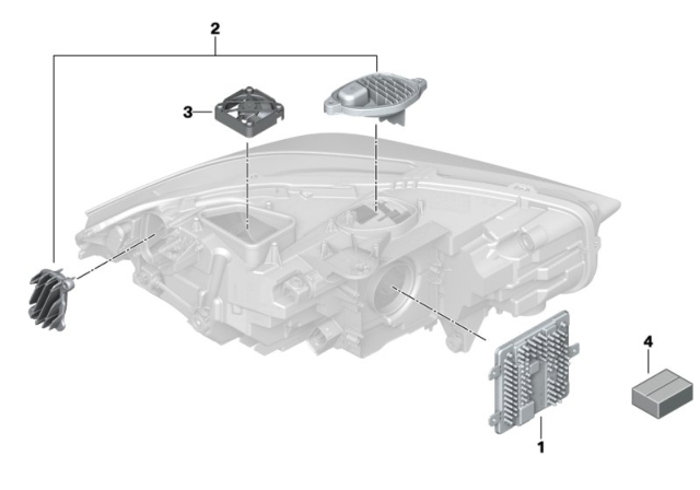 LED RIGHT Headlight Daytime Running Light Module 63119448116B  Compatible With BMW 2 Gran Coupe (F44)