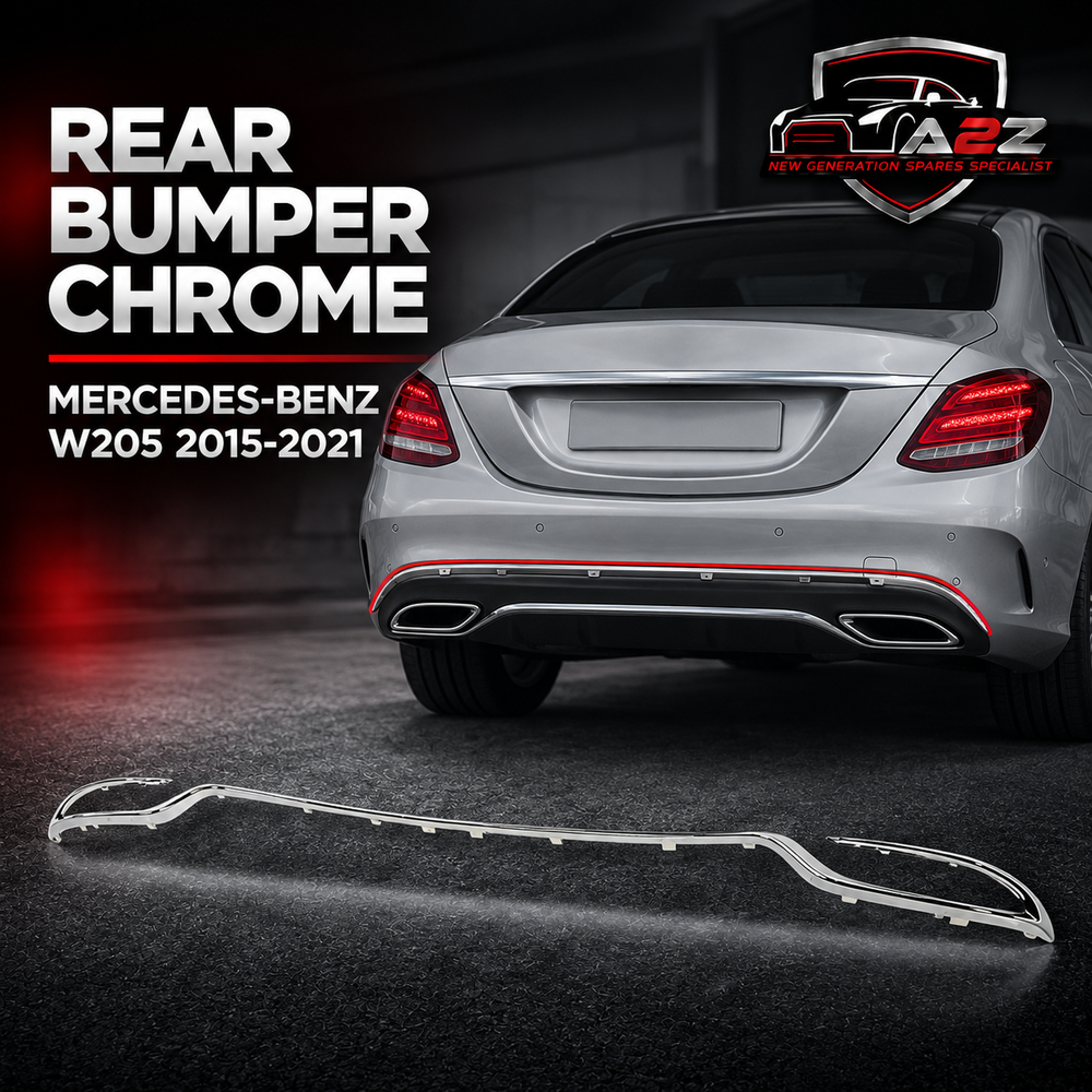 Rear Bumper Chrome 1668858025 Compatible With MERCEDES-BENZ C-CLASS W205 2015-2021 Tag No.125