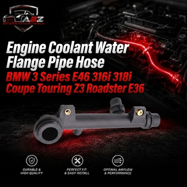Engine Coolant Water Flange Pipe Hose 11531709232 Compatible With BMW BMW 3 Series E46 316i 318i Coupe Touring Z3 Roadster E36
