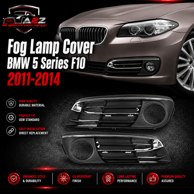 Fog Lamp Cover With Chrome  Fog Lamp Cover Without Chrome Left 51117331729 & Right 51117331730 Compatible With BMW 5 Series F10 2011-2014 Tag No :404