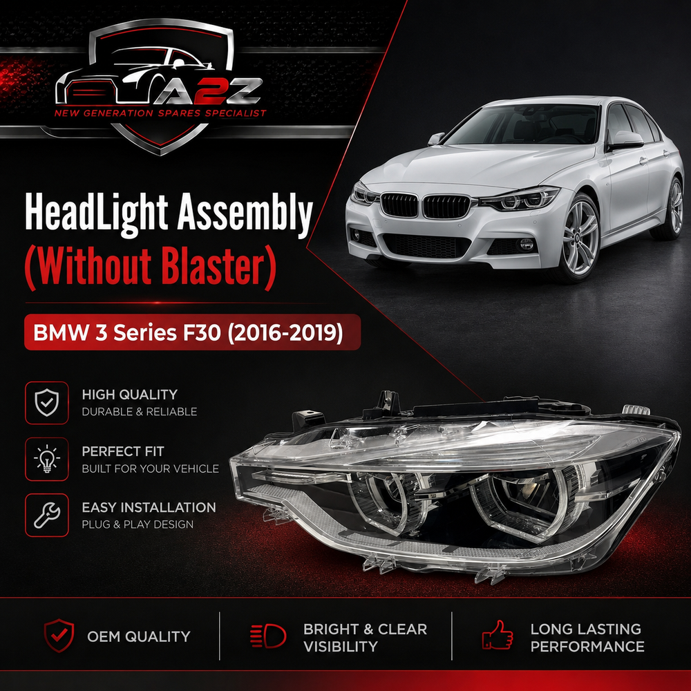 Complete Headlight Assy Left 63117419633 & Right 63117419634 63117314531 (Without Blaster) Compatible With BMW 3 Series F30 (2016-2019) Tag No.56