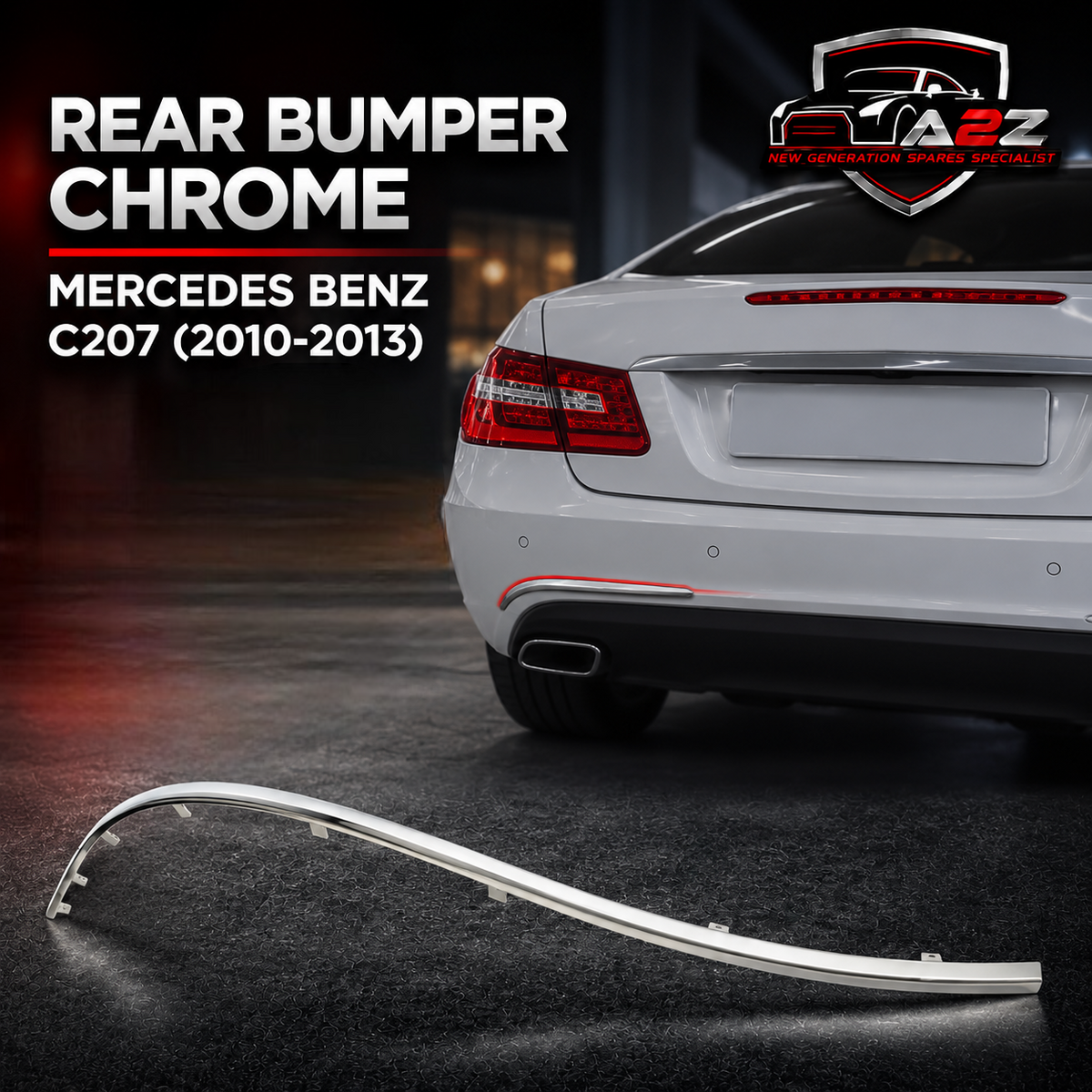 Rear Bumper Chrome Left 2078852121 Right 2078852221  Compatible With Mercedes Benz  E-CLASS C207 (2010-2013) Tag No.237