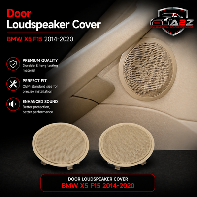 Beige Door Loudspeaker Cover 51417345184 Compatible With BMW X5 F15 2014-2020 X6 F16 2014-2020