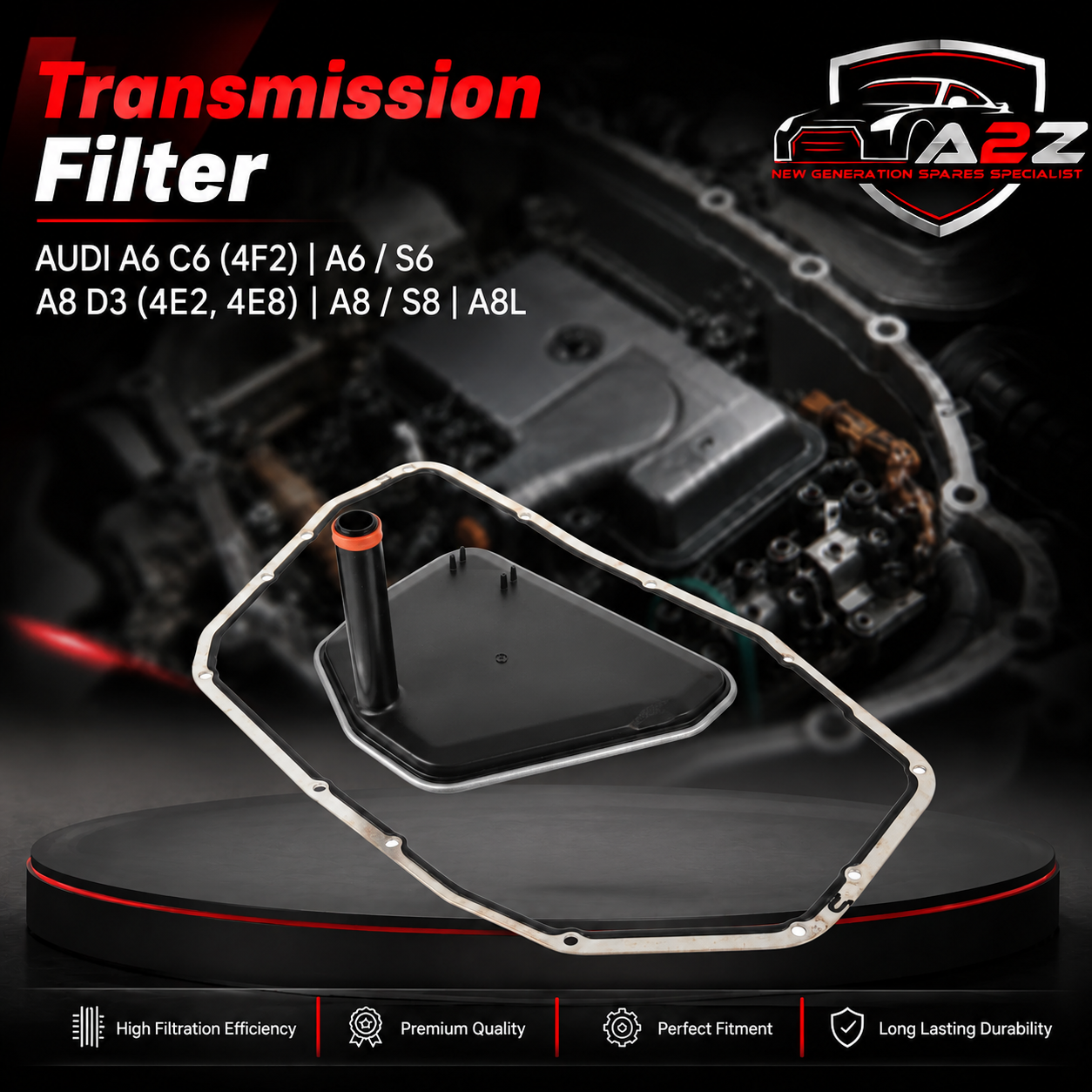 Transmission Filters EG932HD468  Compatible With AUDI A6 C6 (4F2) | A6 / S6 A8 D3 (4E2, 4E8) | A8 / S8 | A8L