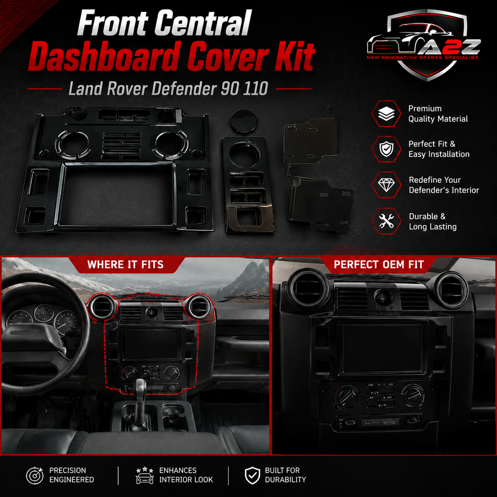 Front Central Dashboard Cover Kit Compatible With Land Rover Defender 90 110