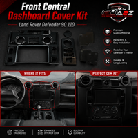 Front Central Dashboard Cover Kit Compatible With Land Rover Defender 90 110