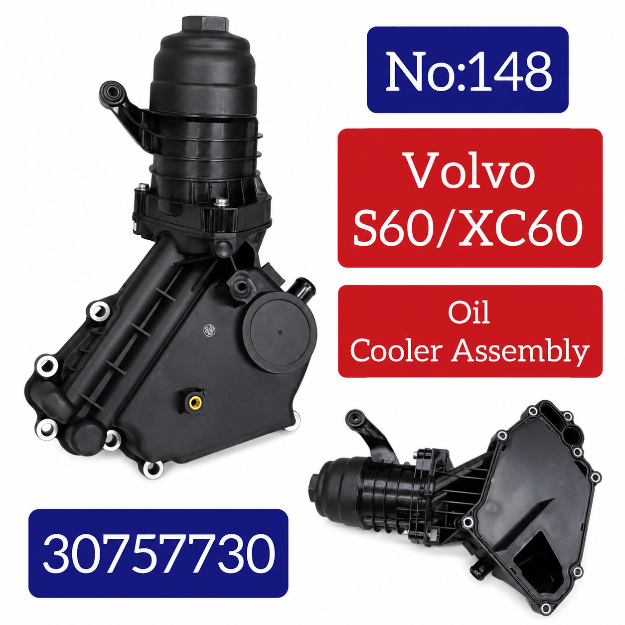 Oil Cooler Assy 30757730 Compatible With Volvo S40/S60/V60/XC60 Tag No :148