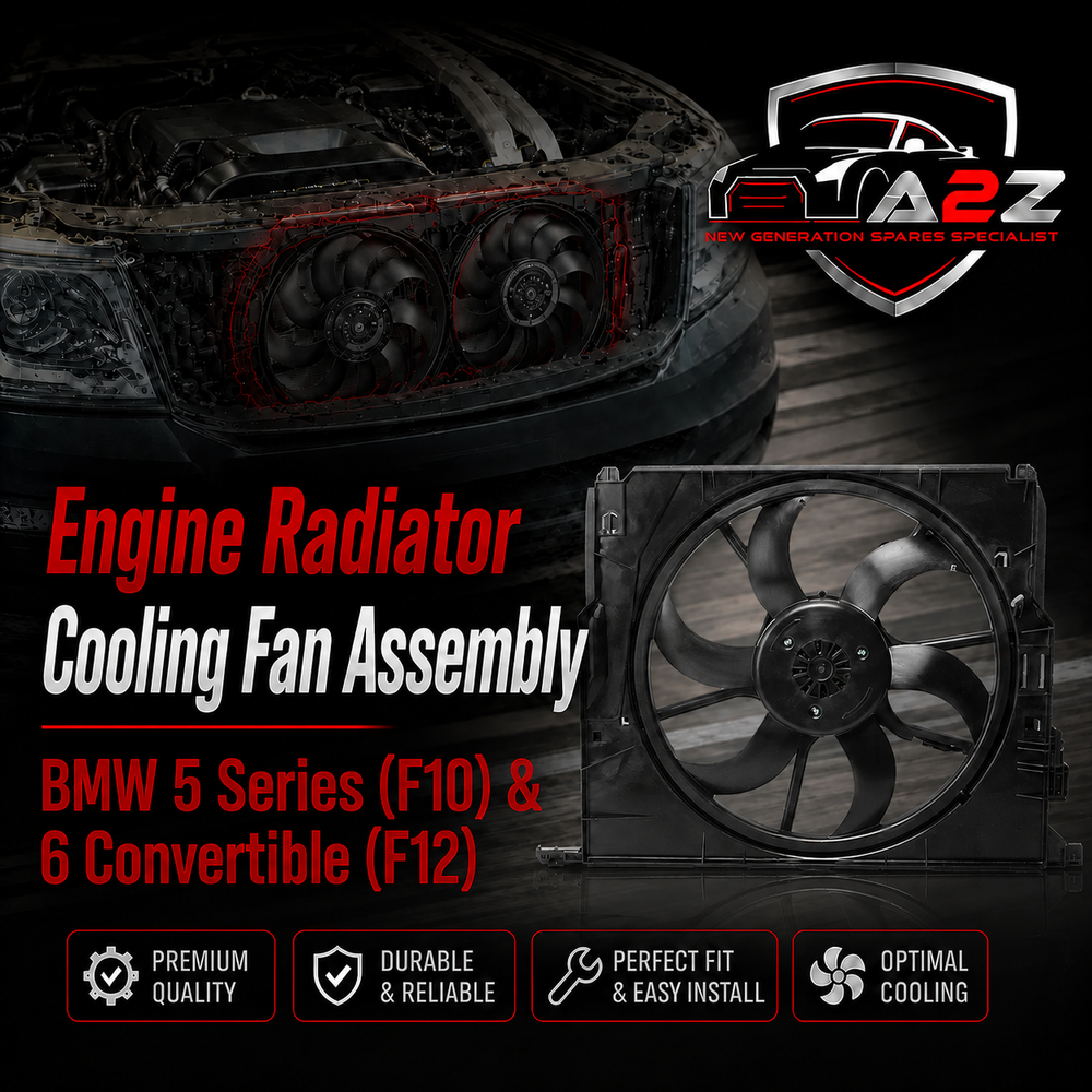 Engine Radiator Cooling Fan Assembly 17428509740 17417589031 17427804620 Compatible With BMW 5 Series (F10) & 6 Convertible (F12)