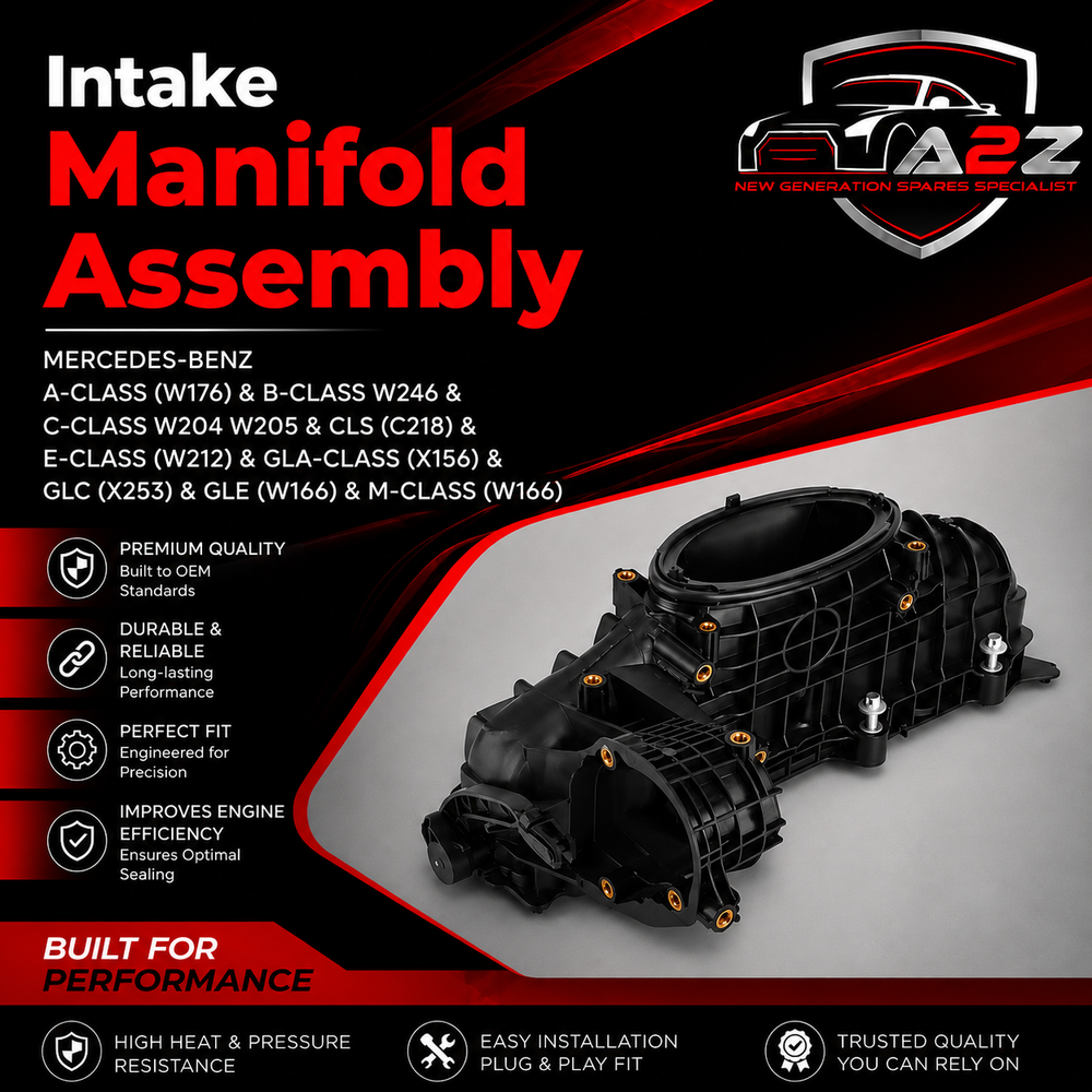 Intake Manifold Assembly A6510900037 6510900037 6510905137 Compatible With MERCEDES-BENZ A-CLASS (W176) & B-CLASS W246 & C-CLASS W204 W205 & CLS (C218) & E-CLASS (W212) & GLA-CLASS (X156) & GLC (X253) & GLE (W166) & M-CLASS (W166)