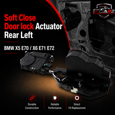 Soft Close Door lock Actuator Rear Left 51227315023, Rear Right 51227315024 Compatible With BMW X5 E70 / X6 E71 E72