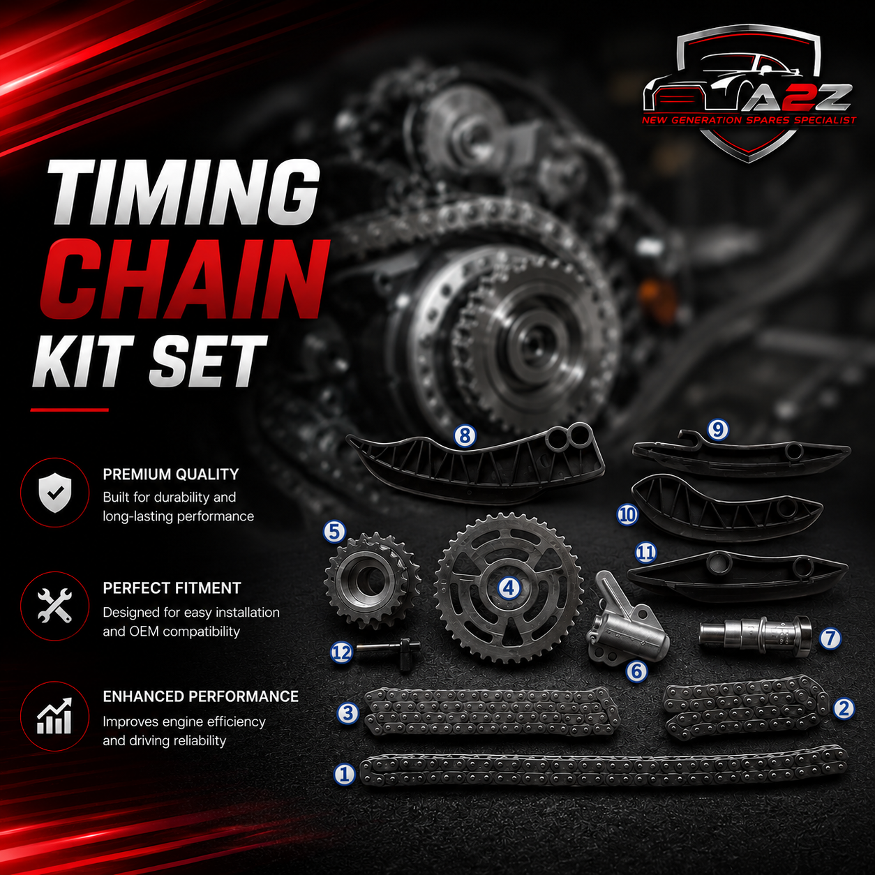 Timing Chain Kit TK-BM004  Compatible with BMW N47