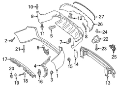 Rear Bumper Bracket Left 2538800512 & Right 2538800612 Compatible With MERCEDES-BENZ GLC X253 2016-2019 Tag No.983