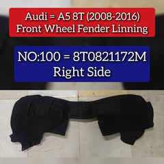 Front Right Fender Linning 8T0821172M Compatible With Audi A5 8T (2008-2016) Tag No.100