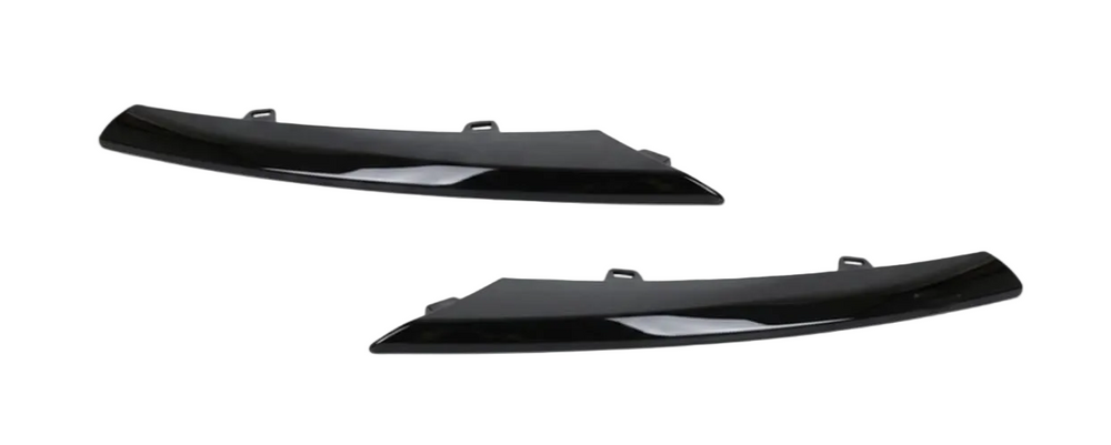 Glossy Black Fog Cover Chrome Set Left CU0211BL & Right CU0212BL Compatible With Jaguar XJL (2010-2015) Tag No.604