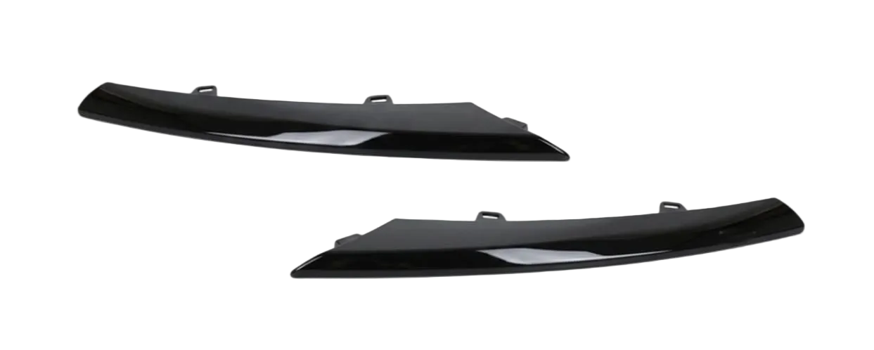 Glossy Black Fog Cover Chrome Set Left CU0211BL & Right CU0212BL Compatible With Jaguar XJL (2010-2015) Tag No.604