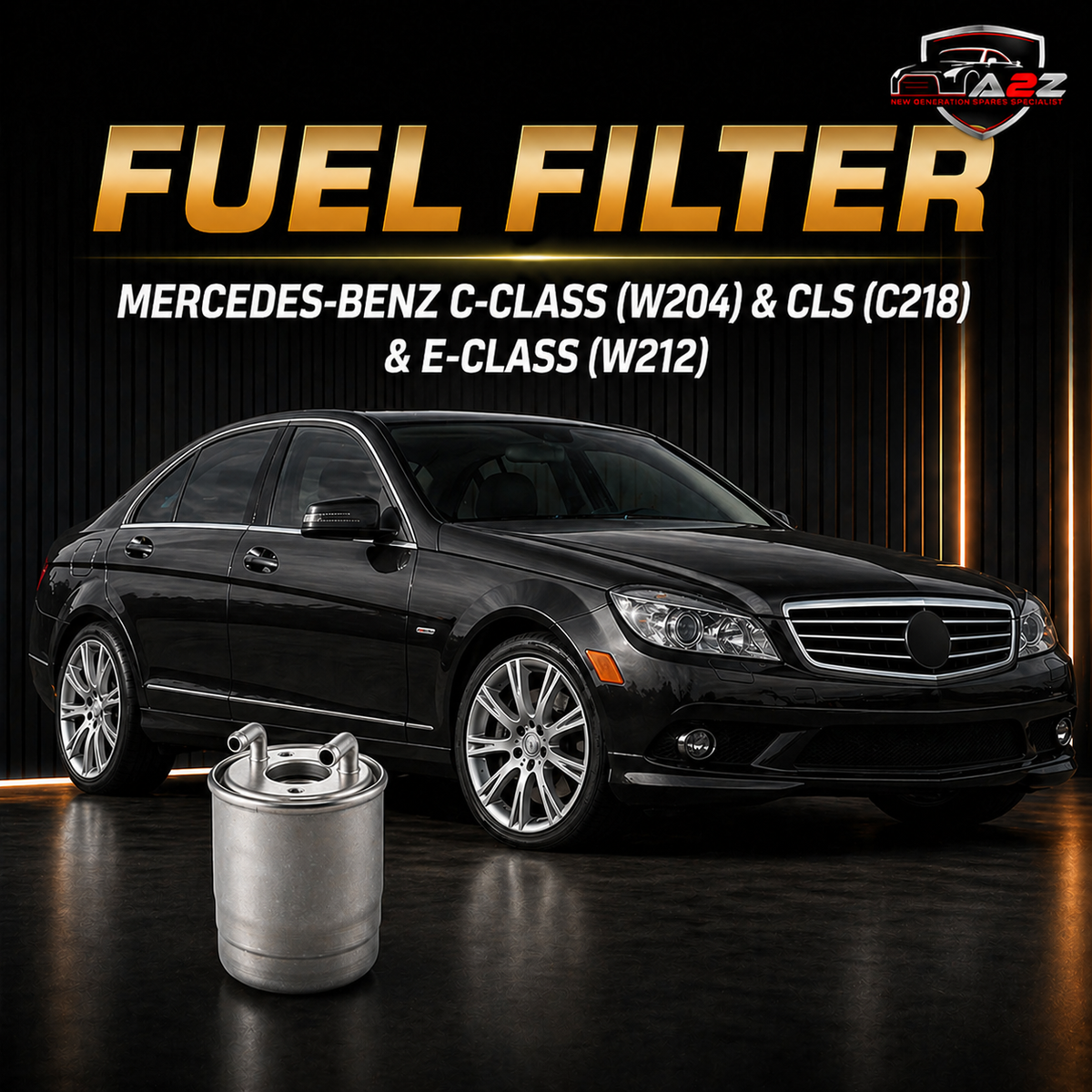 Fuel Filter  H331WK & 6420902052 & KL490D Compatible With MERCEDES-BENZ C-CLASS (W204) & CLS (C218) & E-CLASS (W212)Tag 72