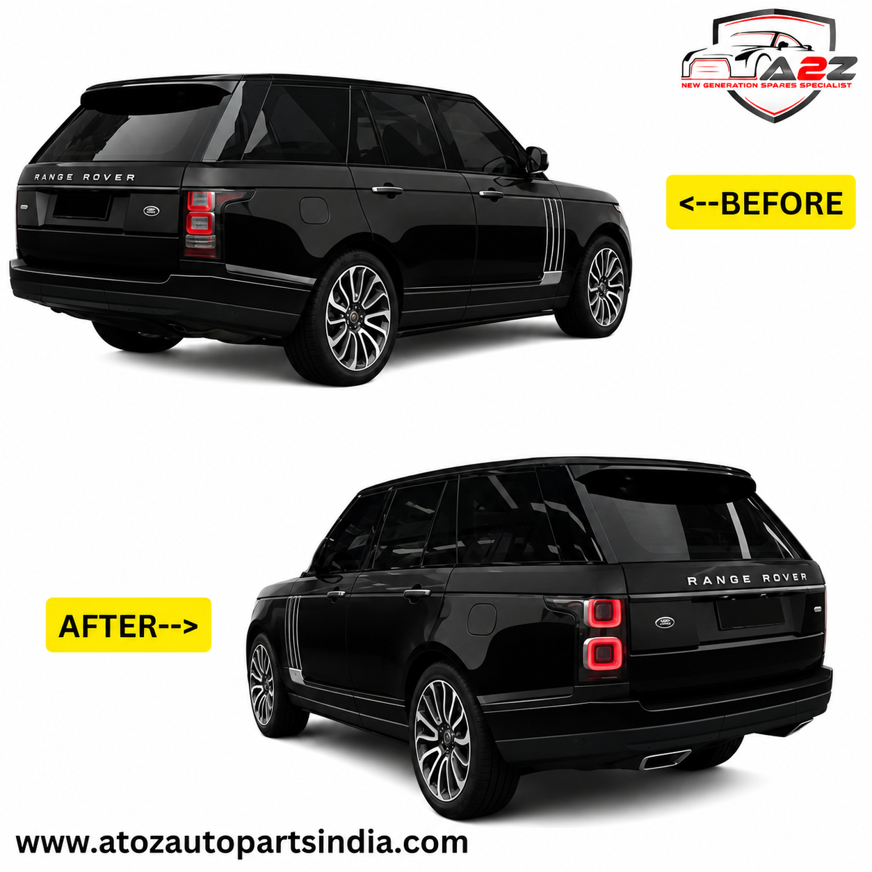 Conversion Bumper Body Kit Compatible With Range Land Rover Vogue 2013-2017 Upgrade To Land Rover Vogue 2018-2022  (Shipping Cost Not Included In Price)