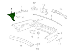 Rear Bumper Bracket Right C2D23126 Left C2D23125 Compatible With Jaguar  XJ (X351) Tag No.3053