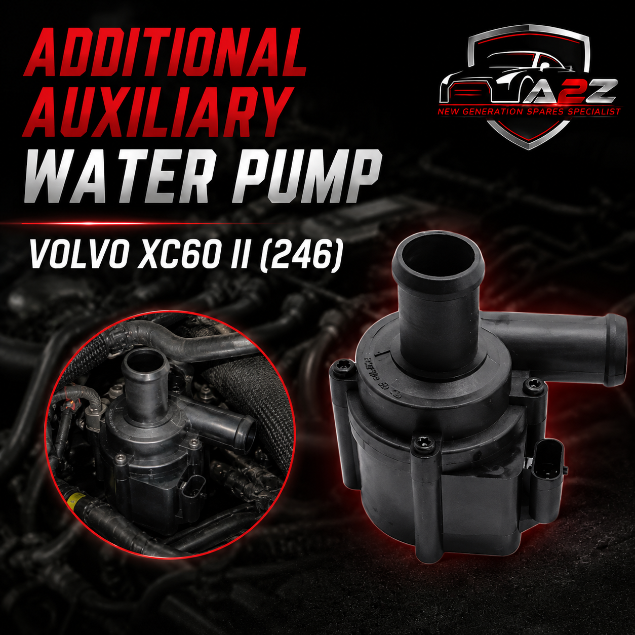 Additional Auxiliary Water Pump 31338211 Compatible with VOLVO XC60 II (246) Tag No.27