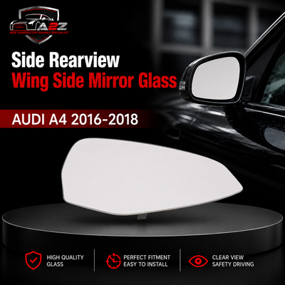 Side Rearview Wing Side Mirror Glass Left 8W0857535C & Right 8W0857536C Compatible With AUDI A4 2016-2018
