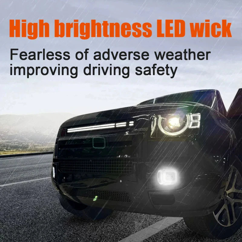 LED Fog Lamp Cover Set Compatible With Land Rover Defender L663 (2020-2024)