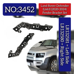 Fender Bracket Left LR132581 & Right LR132580 Compatible With Land Rover Defender (L663) (2020-2024) Tag No.3452