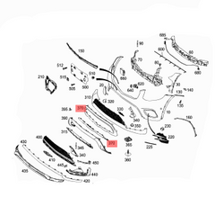 Front Bumper Chrome 2538851725 Compatible With MERCEDES-BENZ GLC X253 2017-2019 Tag No.149