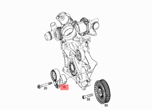 Belt Tensioner With Pulley 2742001370 2742001570 2742000870  Compatible With MERCEDES BENZ  C-CLASS (W205) & C-CLASS Convertible (A205) & E-CLASS (W213) & GLC (X253)