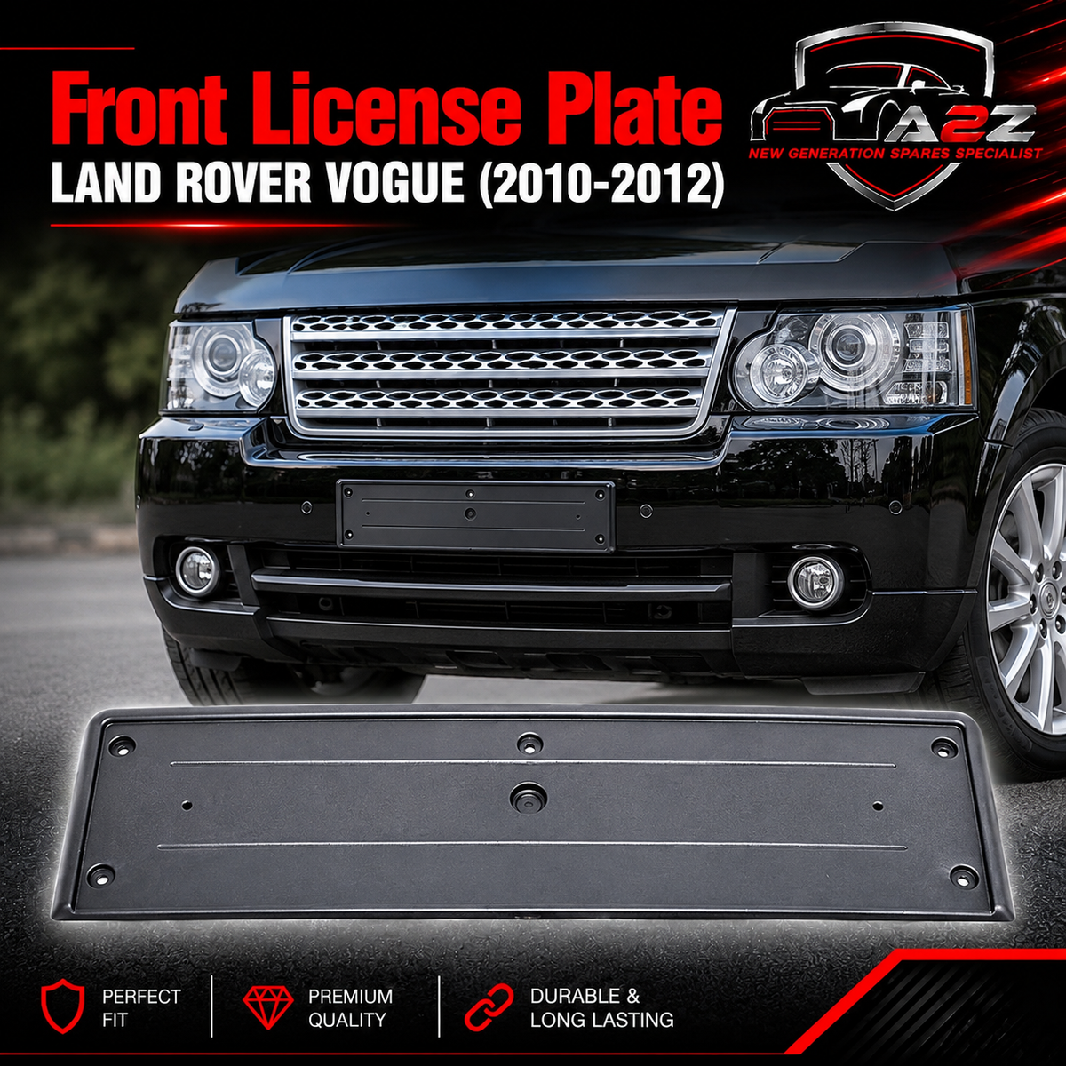Front License Plate LR016853 Compatible With LAND ROVER VOGUE (2010-2012)