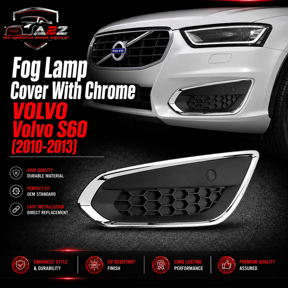 Fog Lamp Cover With Chrome Right 31323412 & Left 31323411 Compatible With  VOLVO  Volvo S60 (2010-2013) Tag No.822