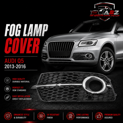Fog Lamp Cover Left 8R0807681S & Right 8R0807682S Compatible With AUDI Q5 2013-2016 Tag-FC-91 Fog No.91