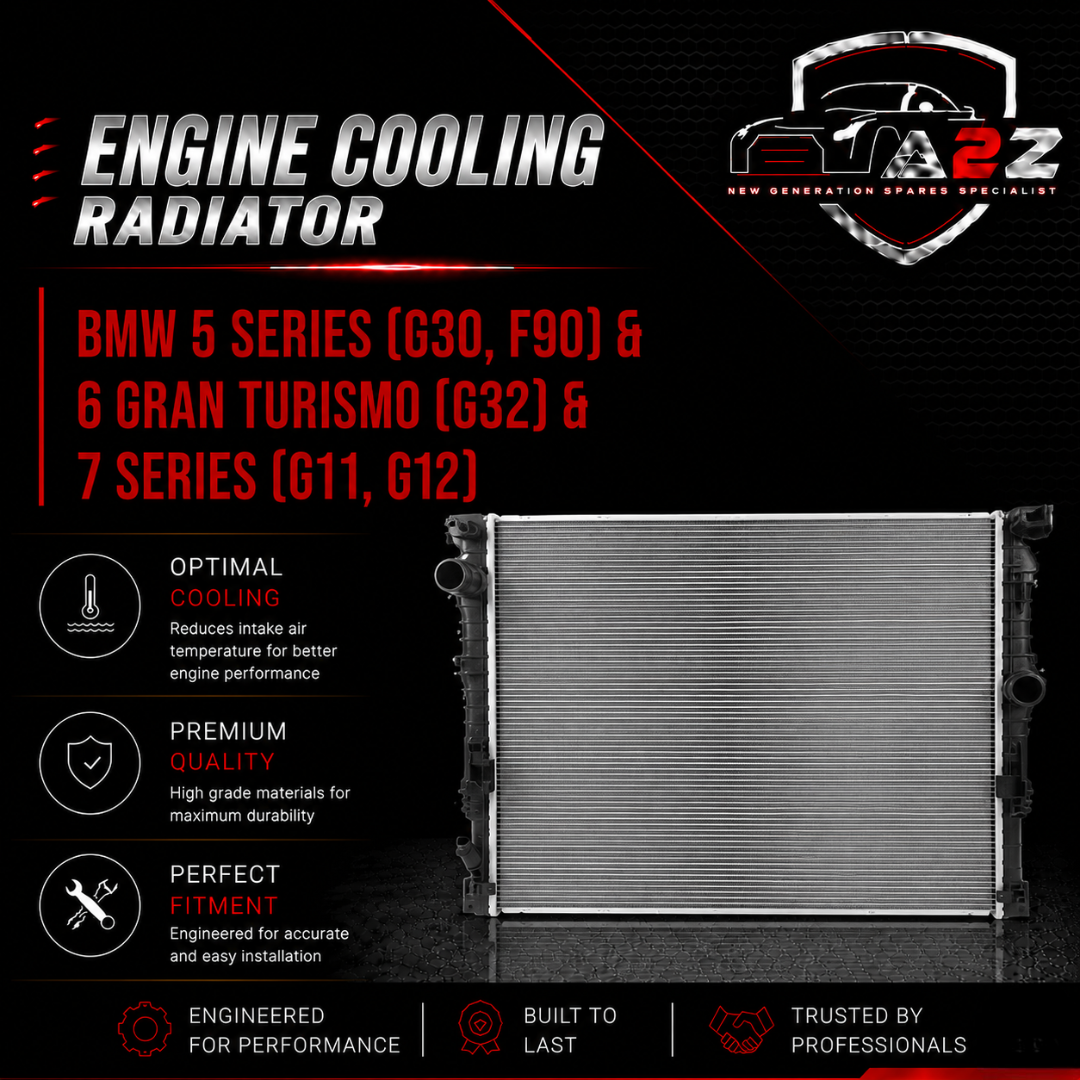 Engine  Cooling Radiator 17118650745 17118686026 17118743664 Compatible with BMW 5 Series (G30, F90) & 6 Gran Turismo (G32) & 7 Series (G11, G12)