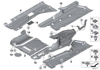 Left Underbody Penal 51757377151 Compatible With BMW For X5 F15 (2015-18)