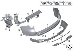 Rear Bumper Bracket Big Left 51127294721 & Right 51127294722 Compatible With BMW X5 F15 (2014-2018) Tag No.1781